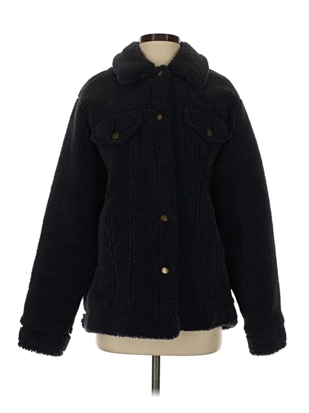 Navy Blue Amuse Society Teddy Sherpa Jacket